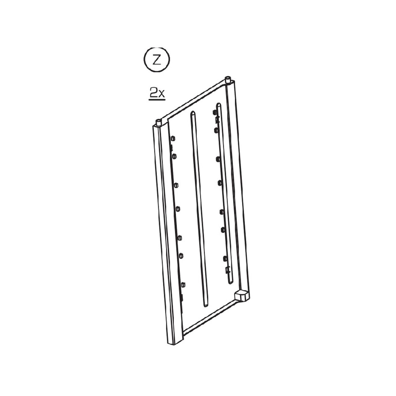 Zz-pannello z x armadio rattan  p/scope antracite