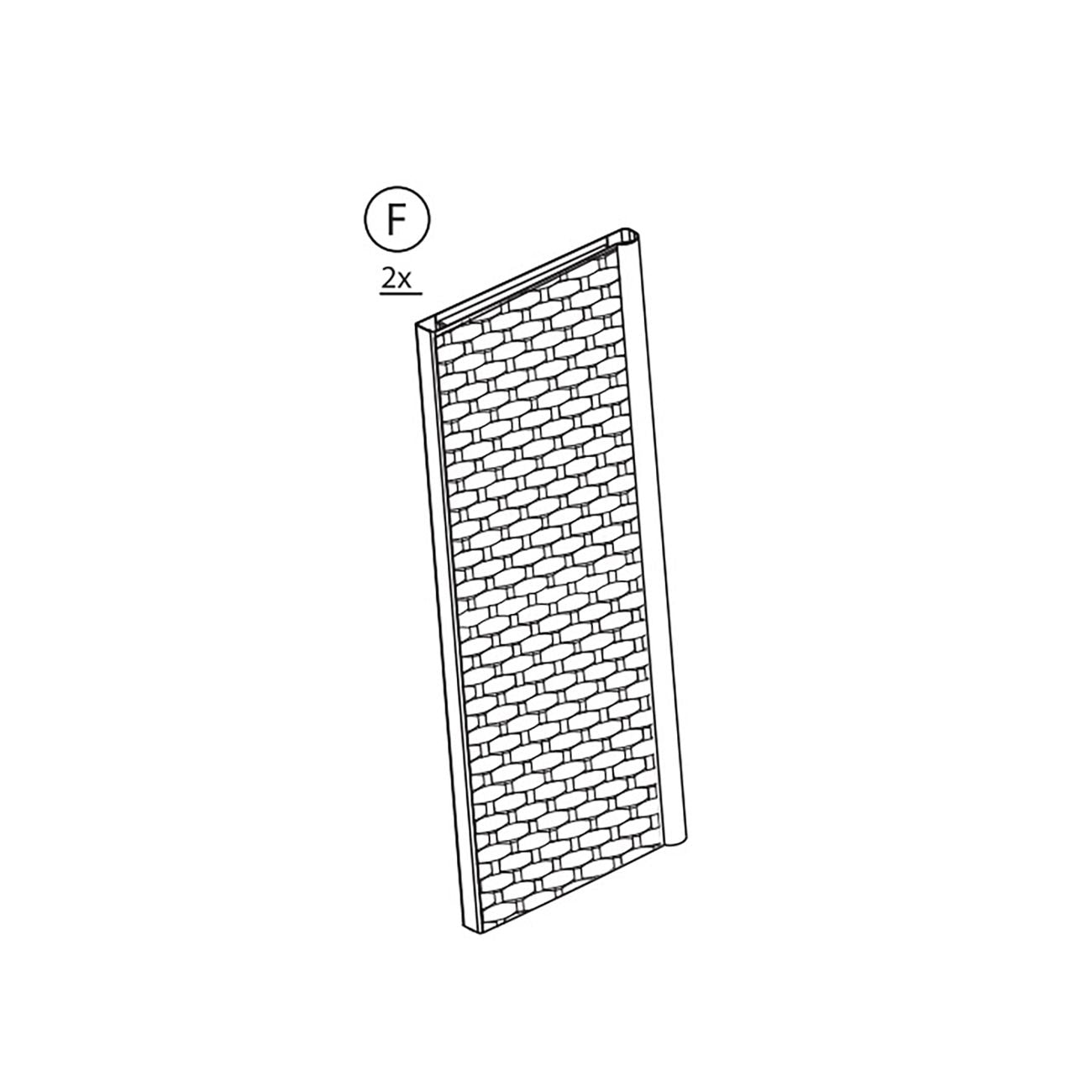 Zz-anta f x armadio rattan cm.65x45x172h