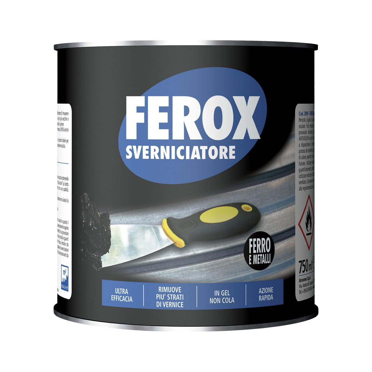 Arexons ferox sverniciatore x ferro e metalli 750 ml
