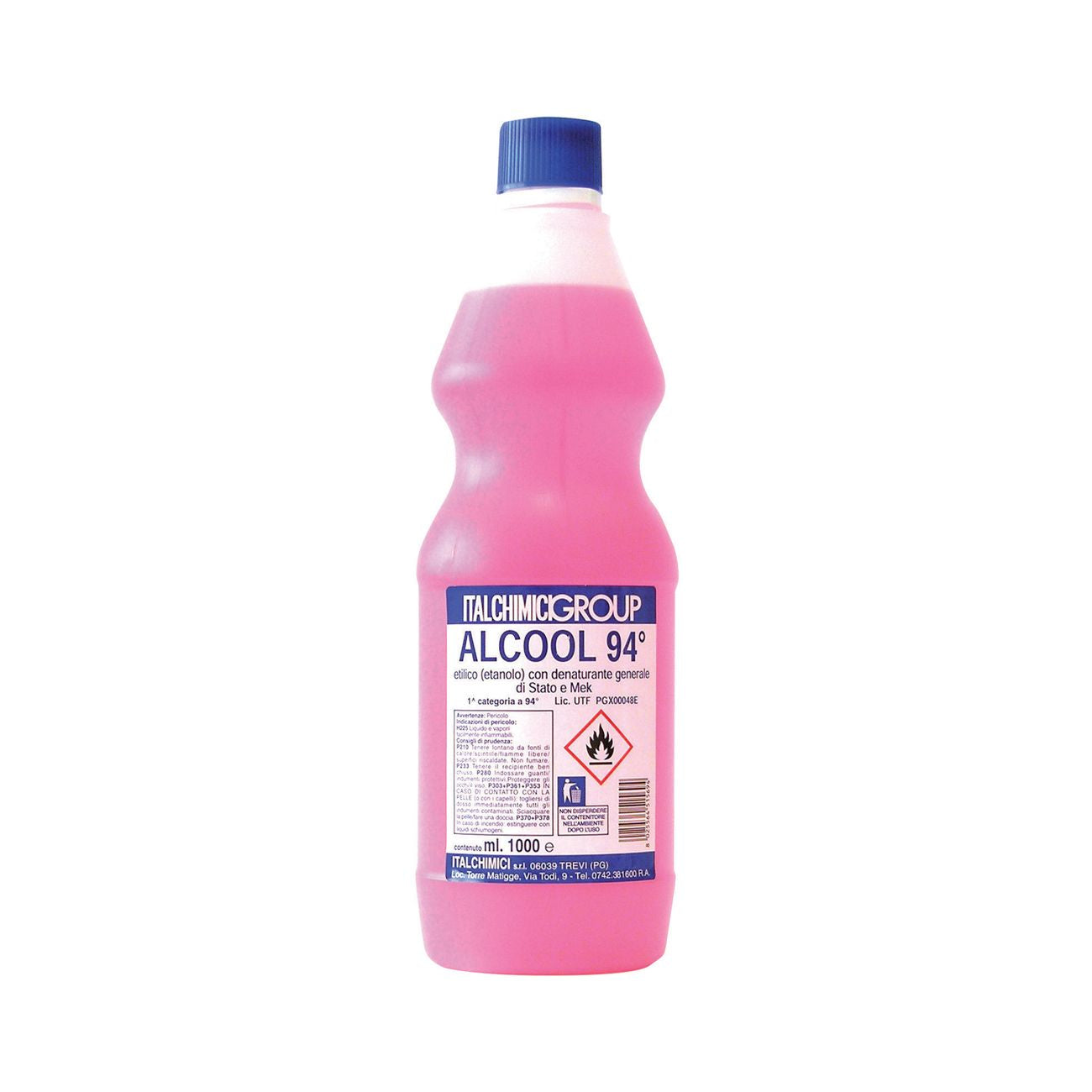 Alcool denaturato 94 certificato lt. 1 (italchimici) - 12 pz