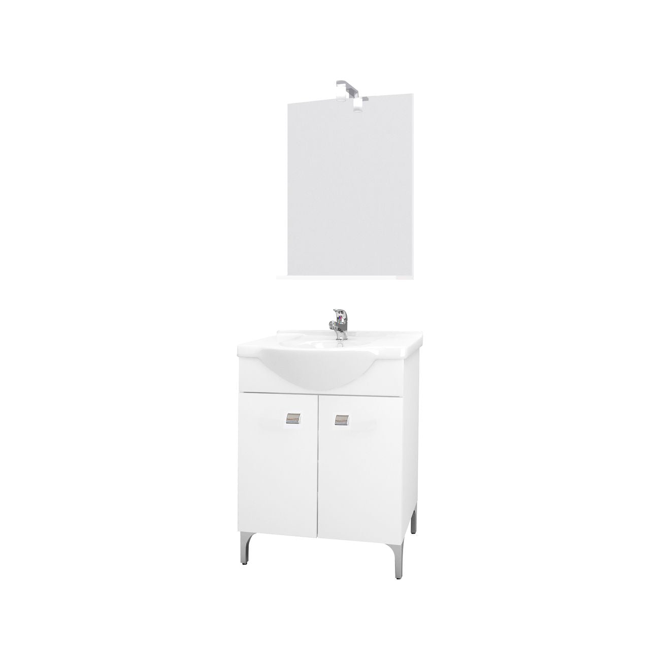 Mobile bagno bianco desy cm.57 completo