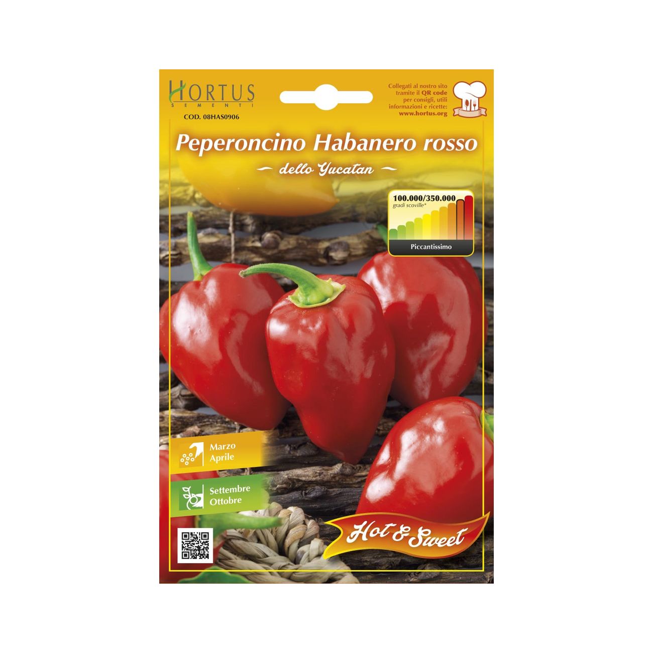 Semi orto peperoncino habanero rosso - 10 pz