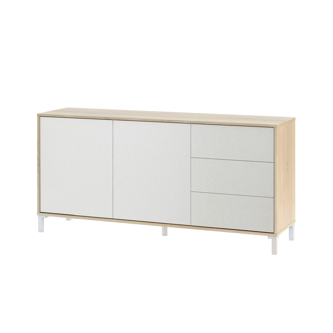 Kit credenza brooklyn 2 ante + 3 cassetti canadian/b.artik