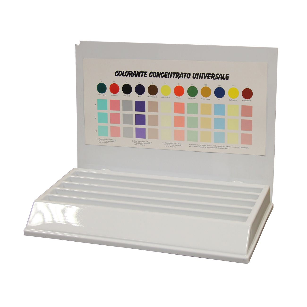 Espositore vuoto per coloranti universali