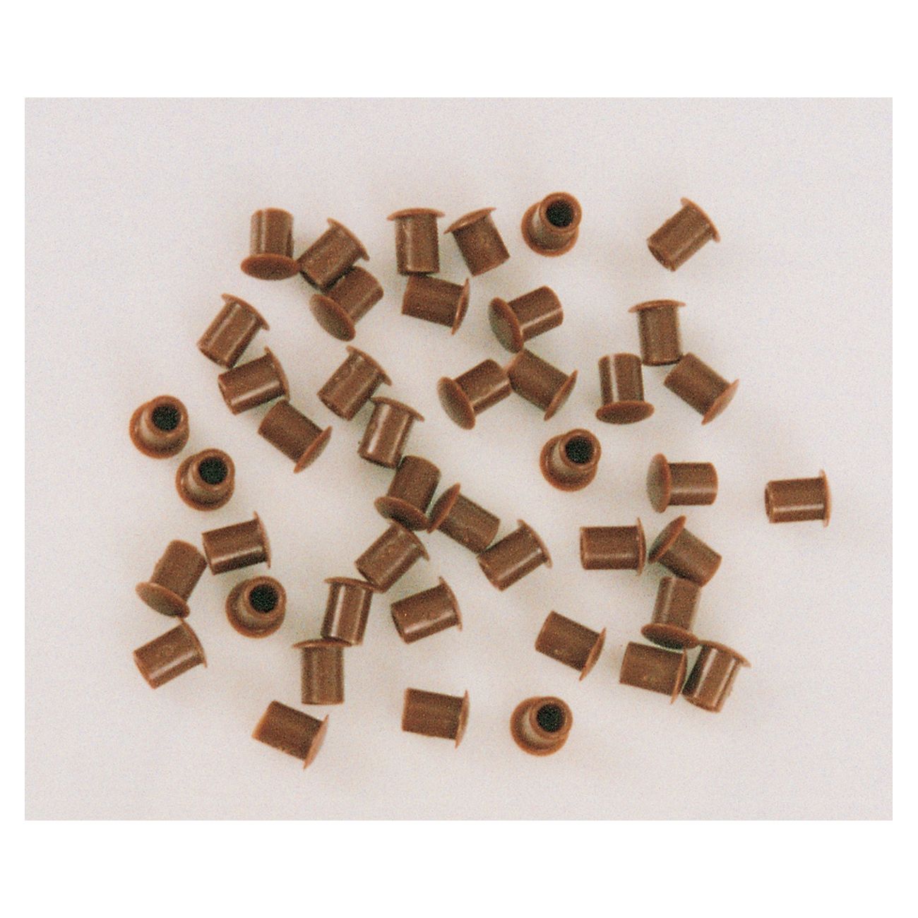Sc copriforo plastica mm. 5 marrone (pz.50) - 5 conf.