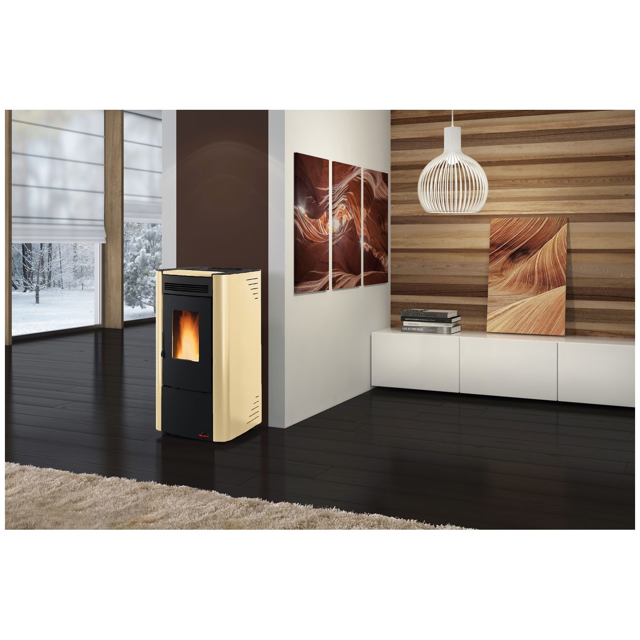 Stufa pellet 7 kw ketty evo 2.0 pergamena