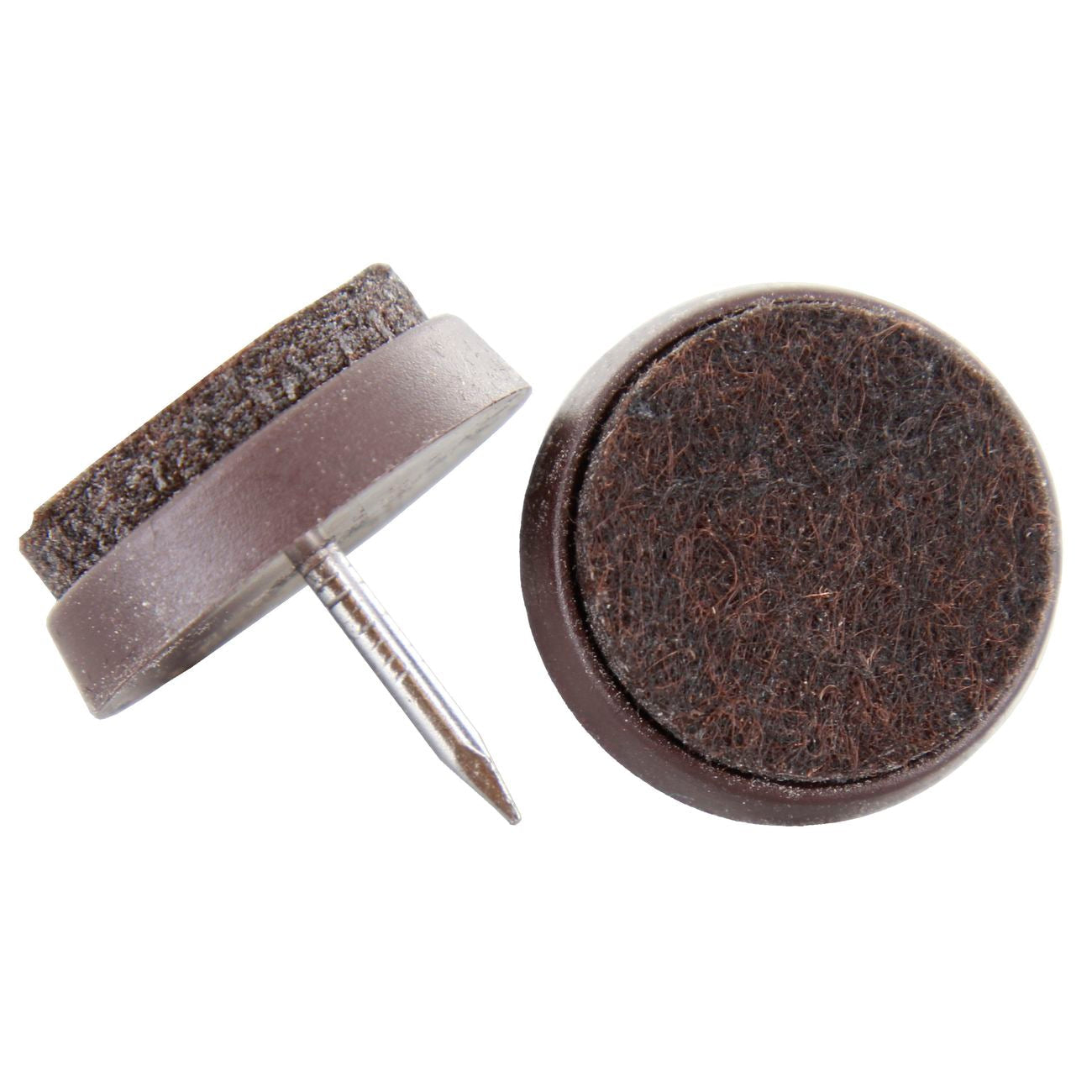 Sc sottosedie feltro+chiodo 26 mm marrone 8 pz* - 5 conf.