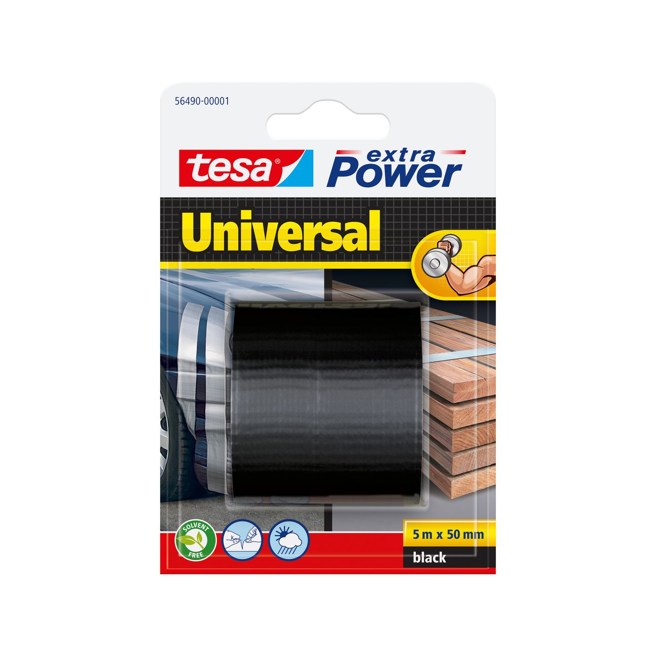 Nastro americano extra power mm.50x5mt.nero - 4 pz