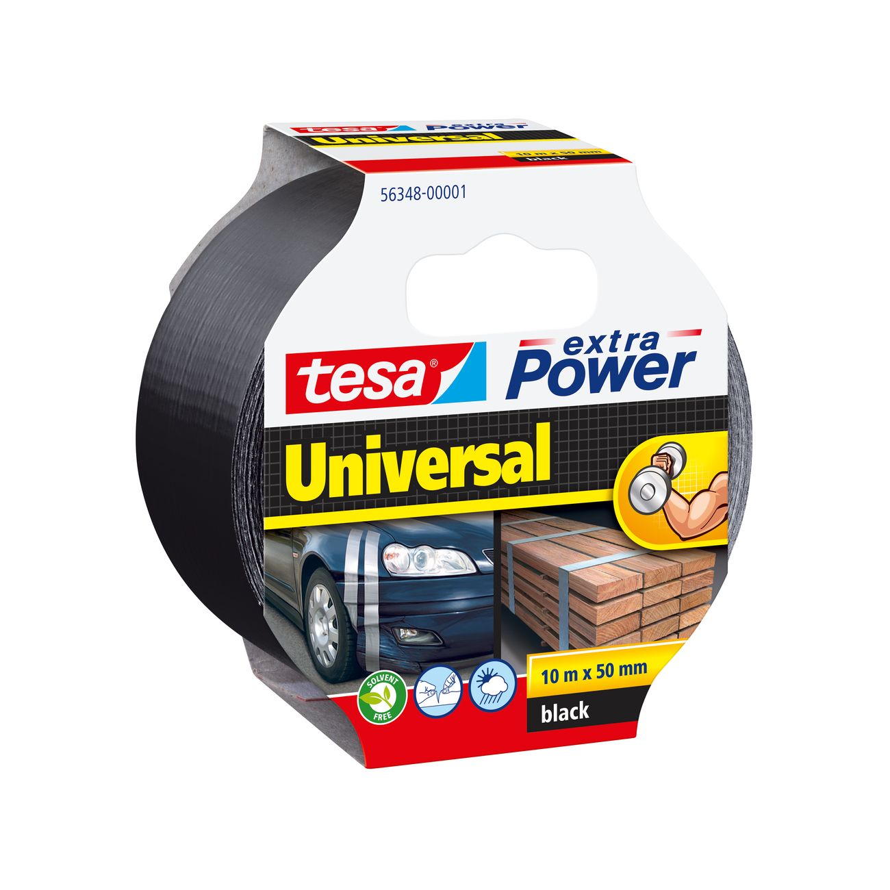 Nastro americano extra power mm 50x10mt nero - 6 pz