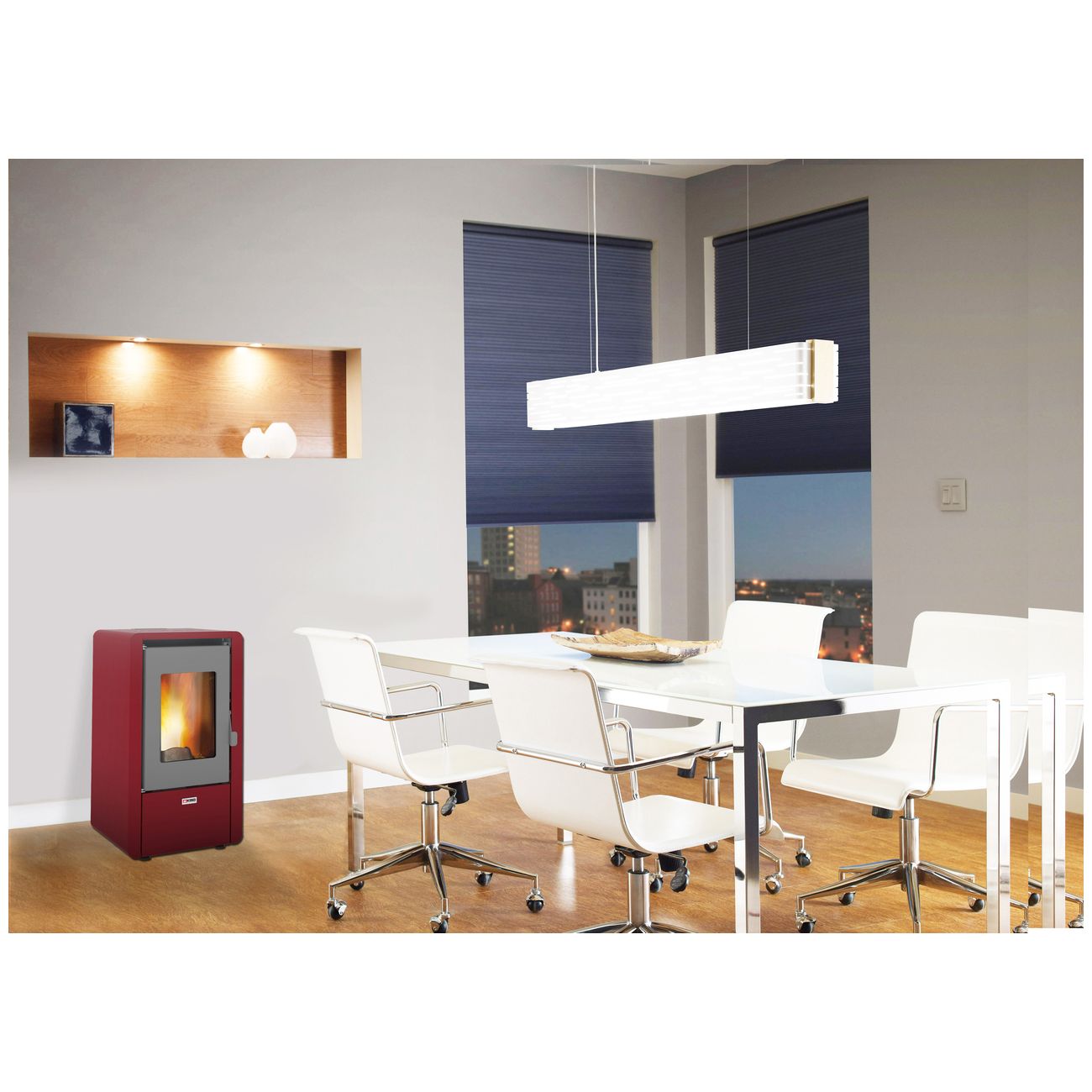 Stufa pellet 5,8 kw king 60 bordeaux