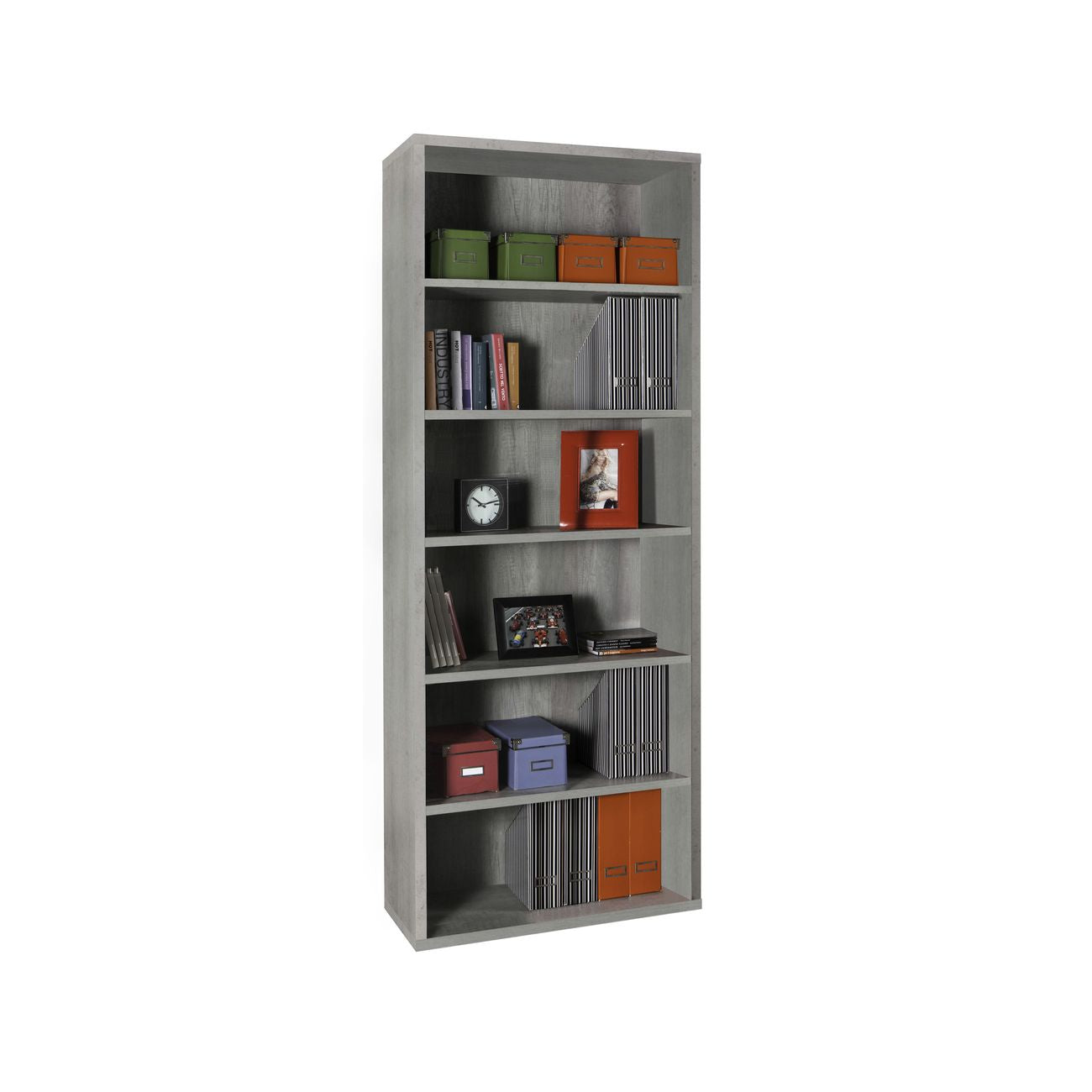 Pratico libreria cm 35,7x81,6x217h cemento