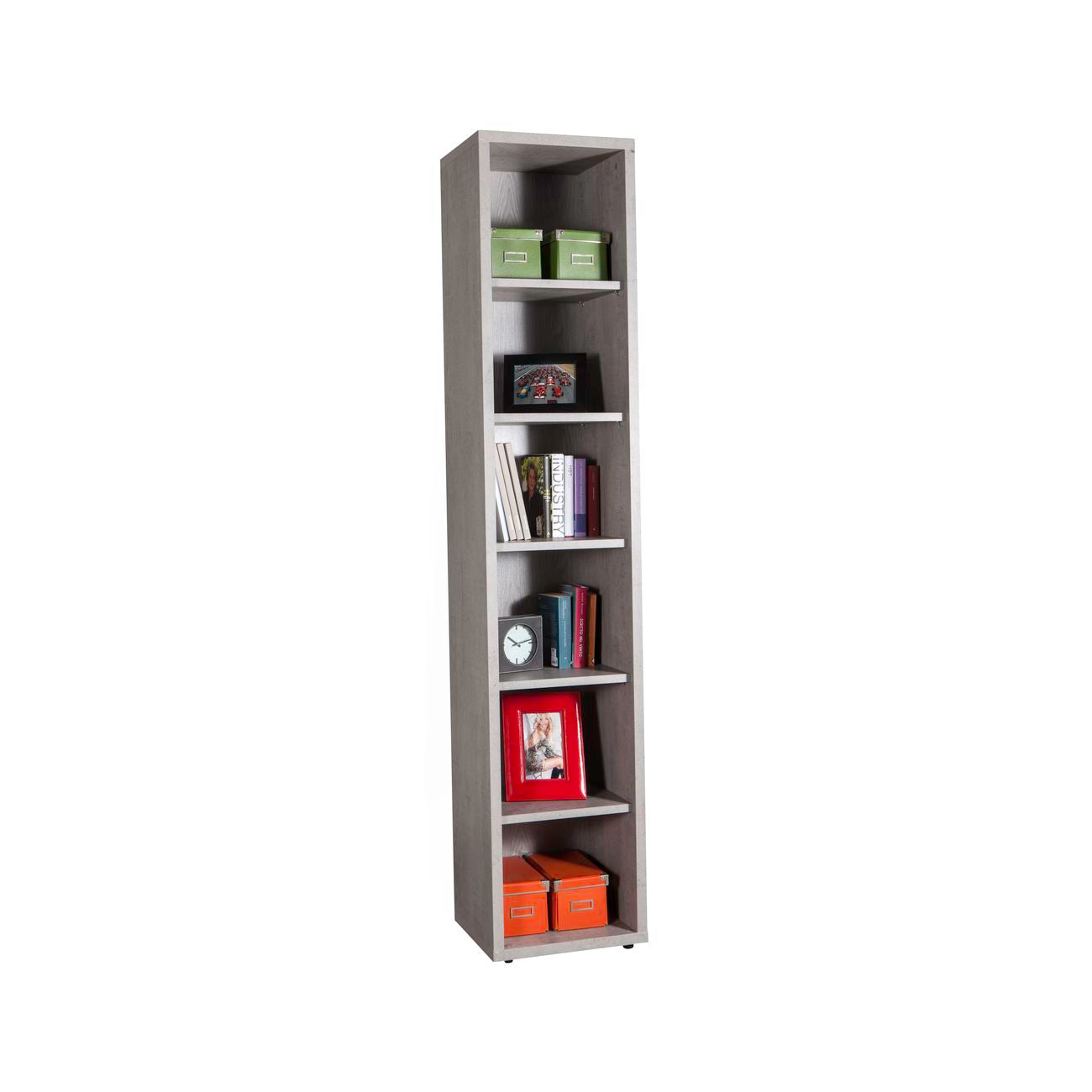 Pratico libreria cm 35,7x44x217h   cemento