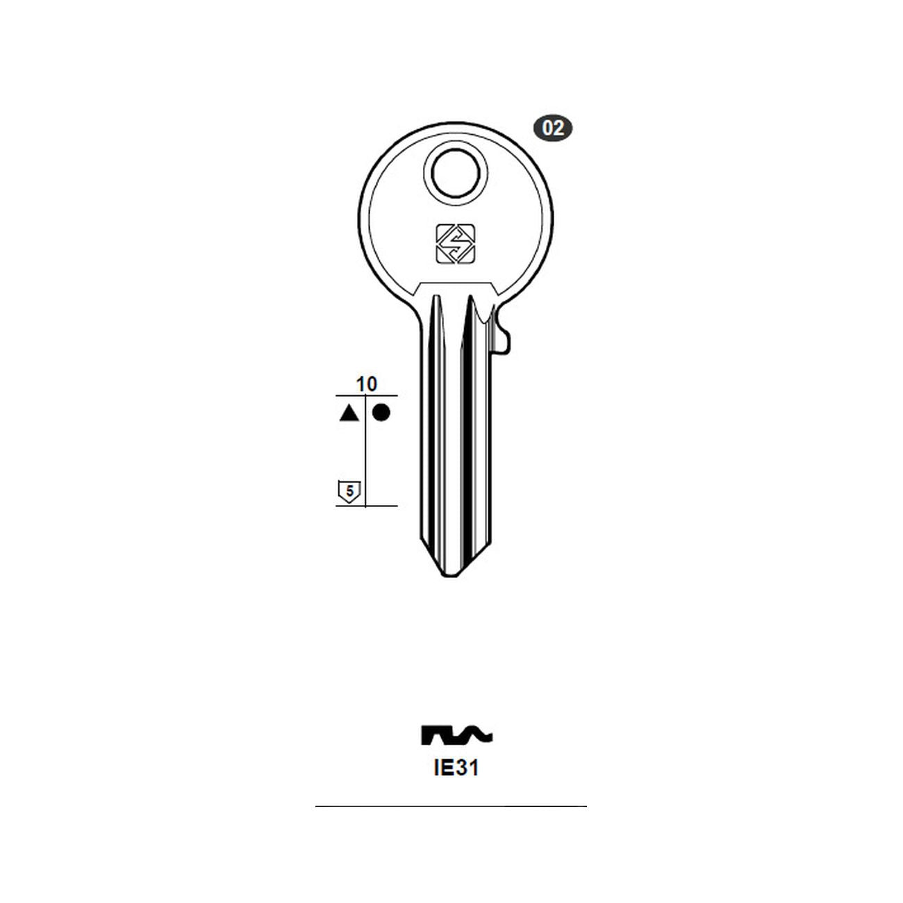 Chiavi silca profilo ie31 asc            gr.2 - 20 pz