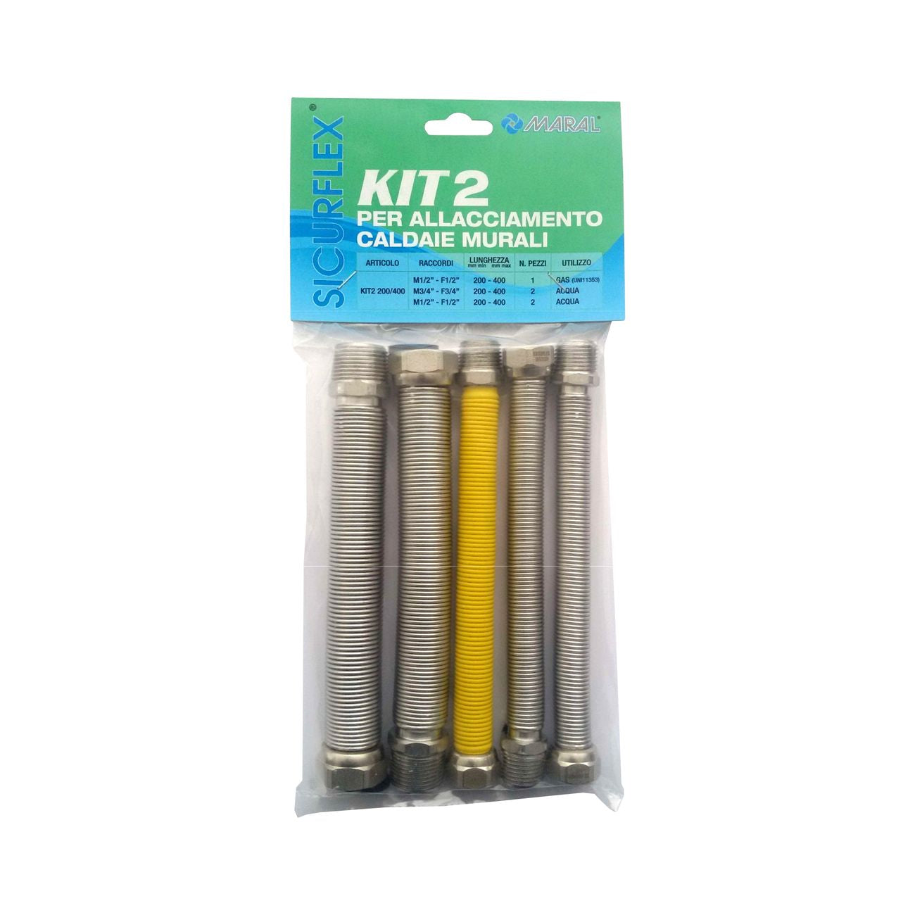 Kit racc.inox fless. 1/2 x caldaia mod. kit2