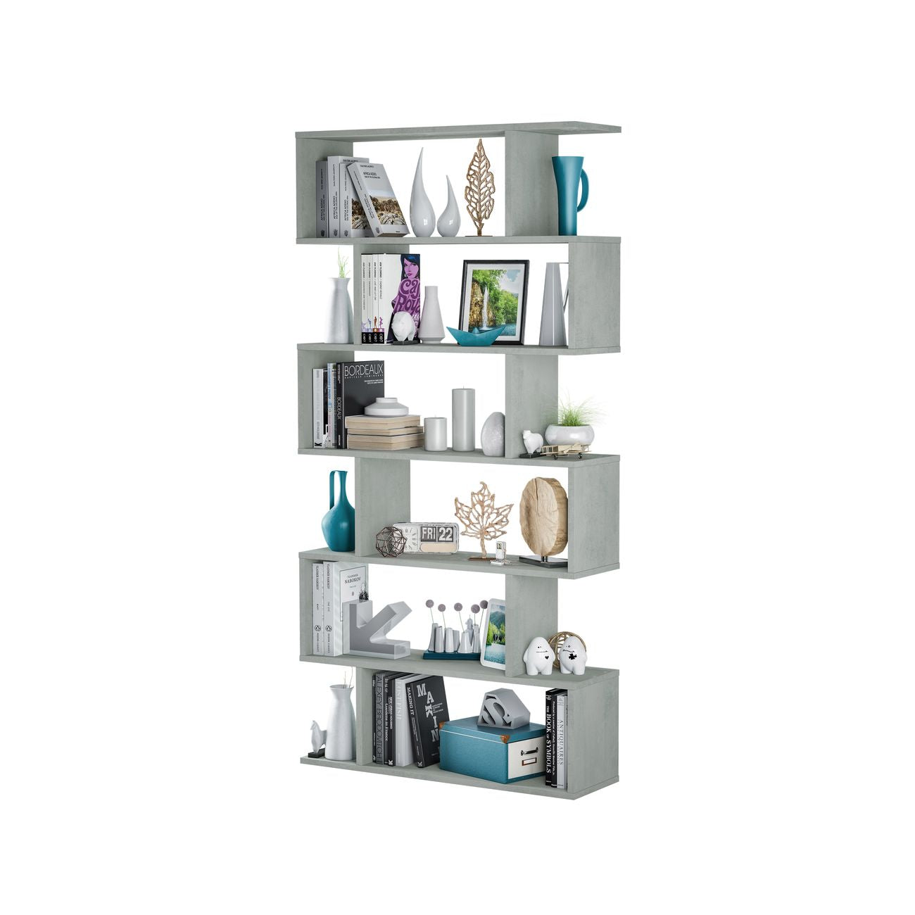 Kit libreria athena80x25x192h cemento