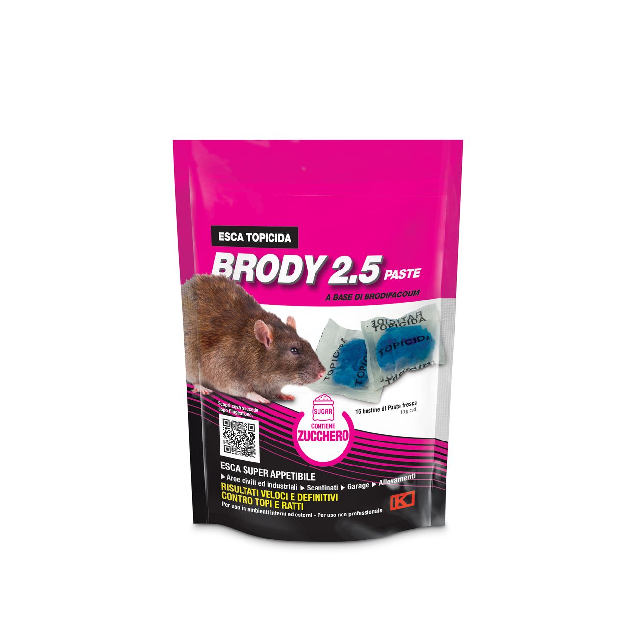 Esca topicida fresca brody 2.5   gr.150 blu