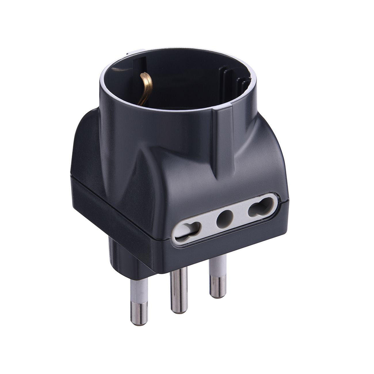Adattatore triplo 16a-2pr.bip+1 sc.ner fig.11 - 25 pz
