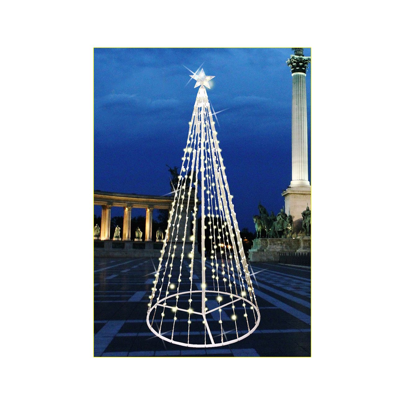 Albero luminoso 3D - con stella 560 led - cm 80x200h