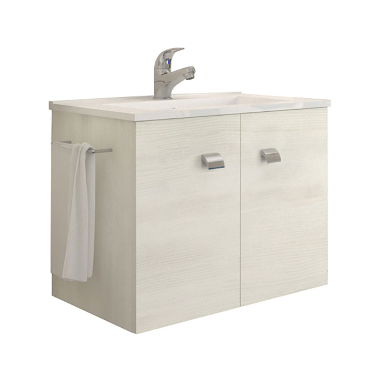 Mobile bagno erika senza specchio rovere bianco