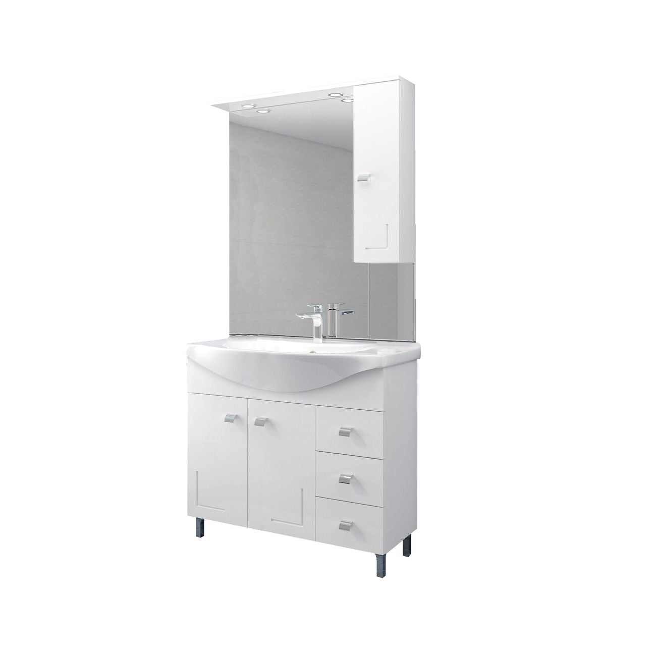 Mobile bagno bianco eva cm.105 completo