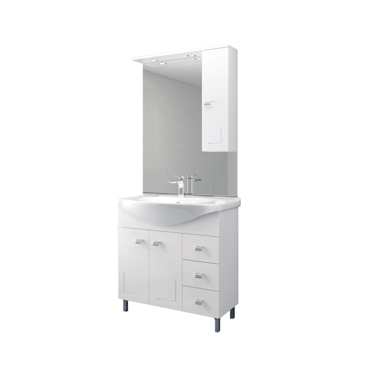 Mobile bagno bianco eva cm.85  completo