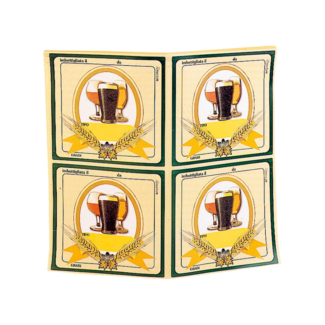 Etichette adesive per birra cm 8 x 10