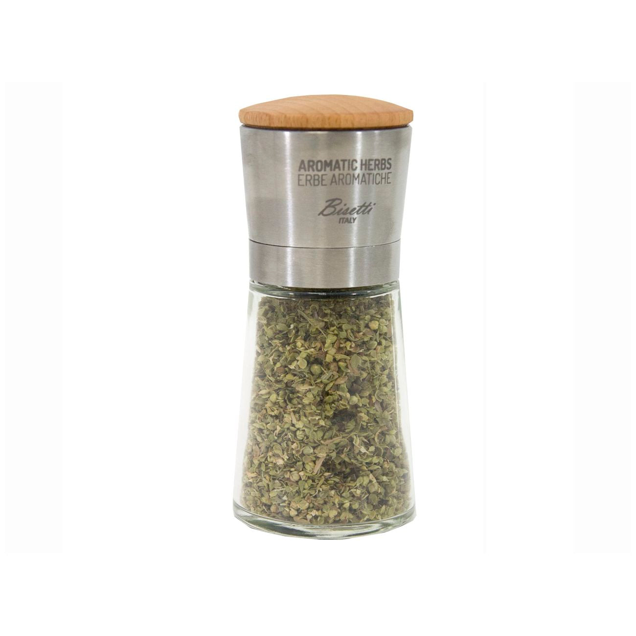 BISETTI Macina Erbe aromatiche spezie   Vetro/Accon T.Legno