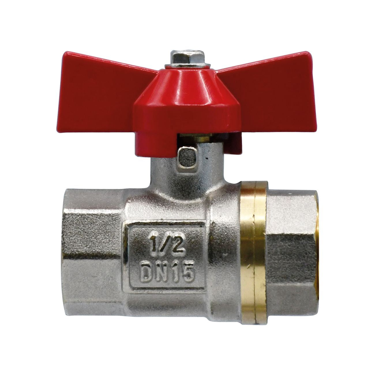 Valvola a sfera ff ff 1/2" - pz. 1 maniglia a t