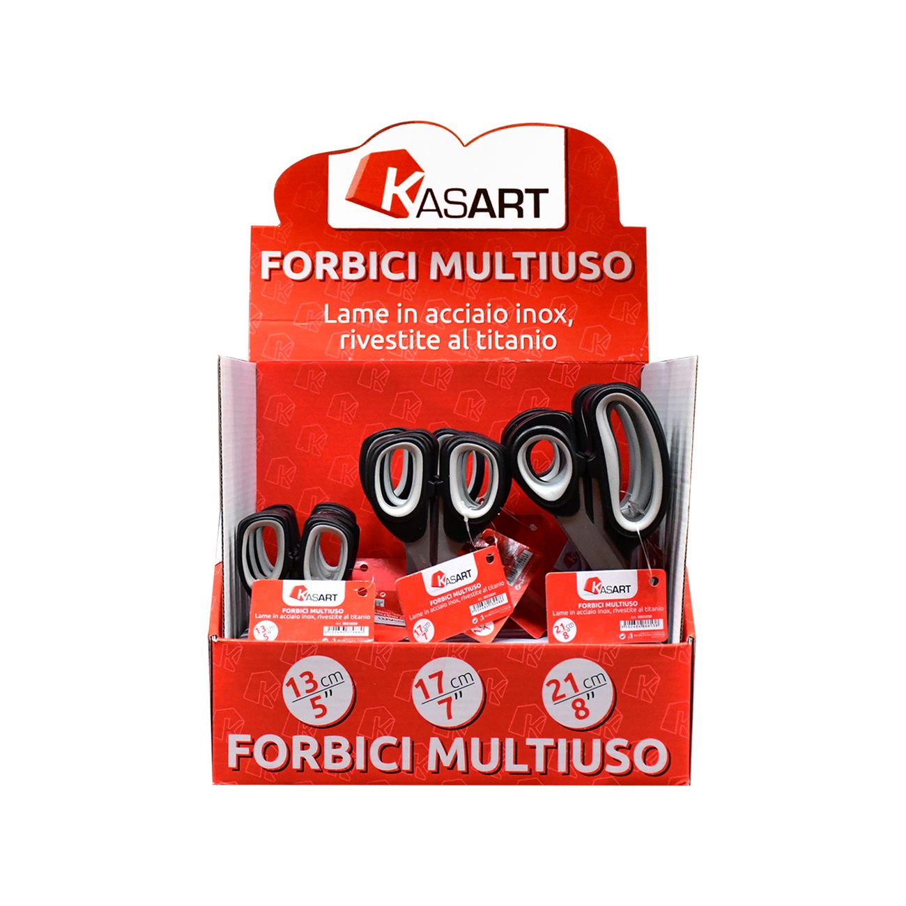 Espositore forbici multiuso '' 18 pezzi