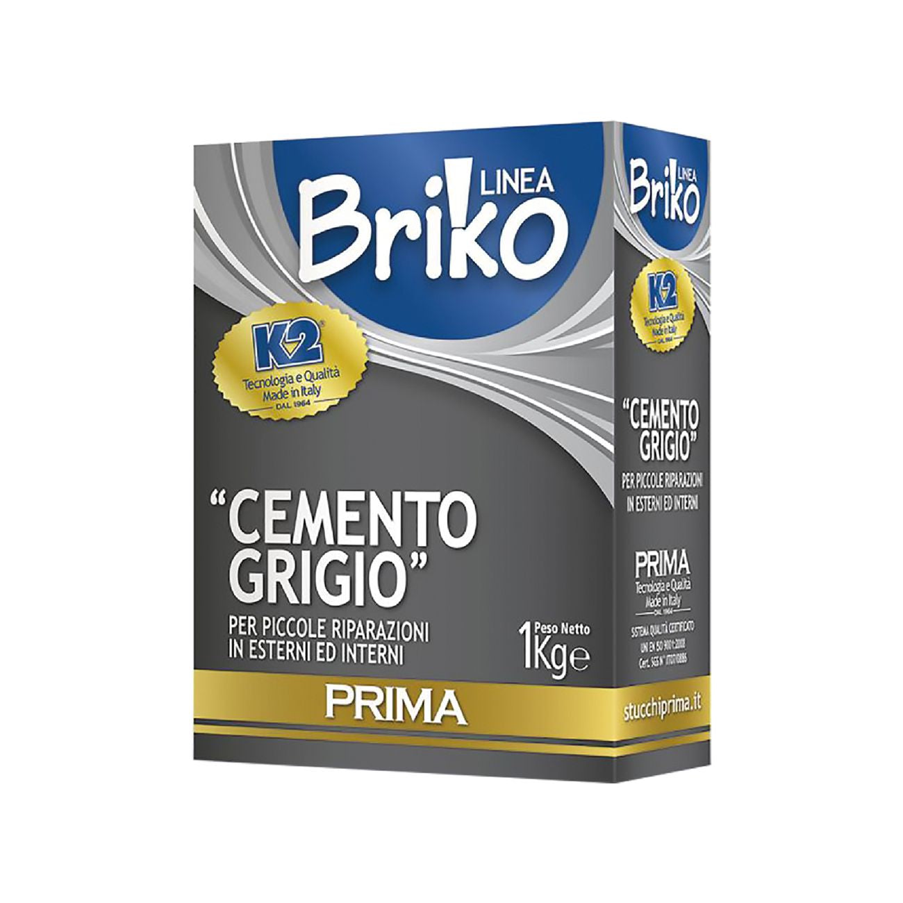 Cemento grigio in polvere 'briko k2'