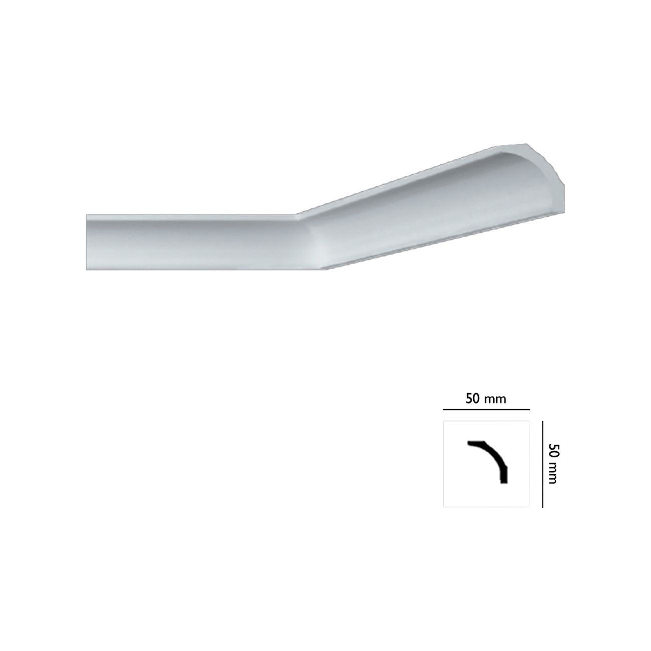 Cornice decorativa per soffitto mod. 'i706' - mm. 50x50 - 70 pz