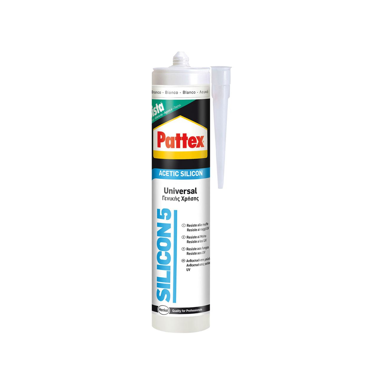 Silicone acetico universale ral 9010 bianco ml 280 - 25 pz