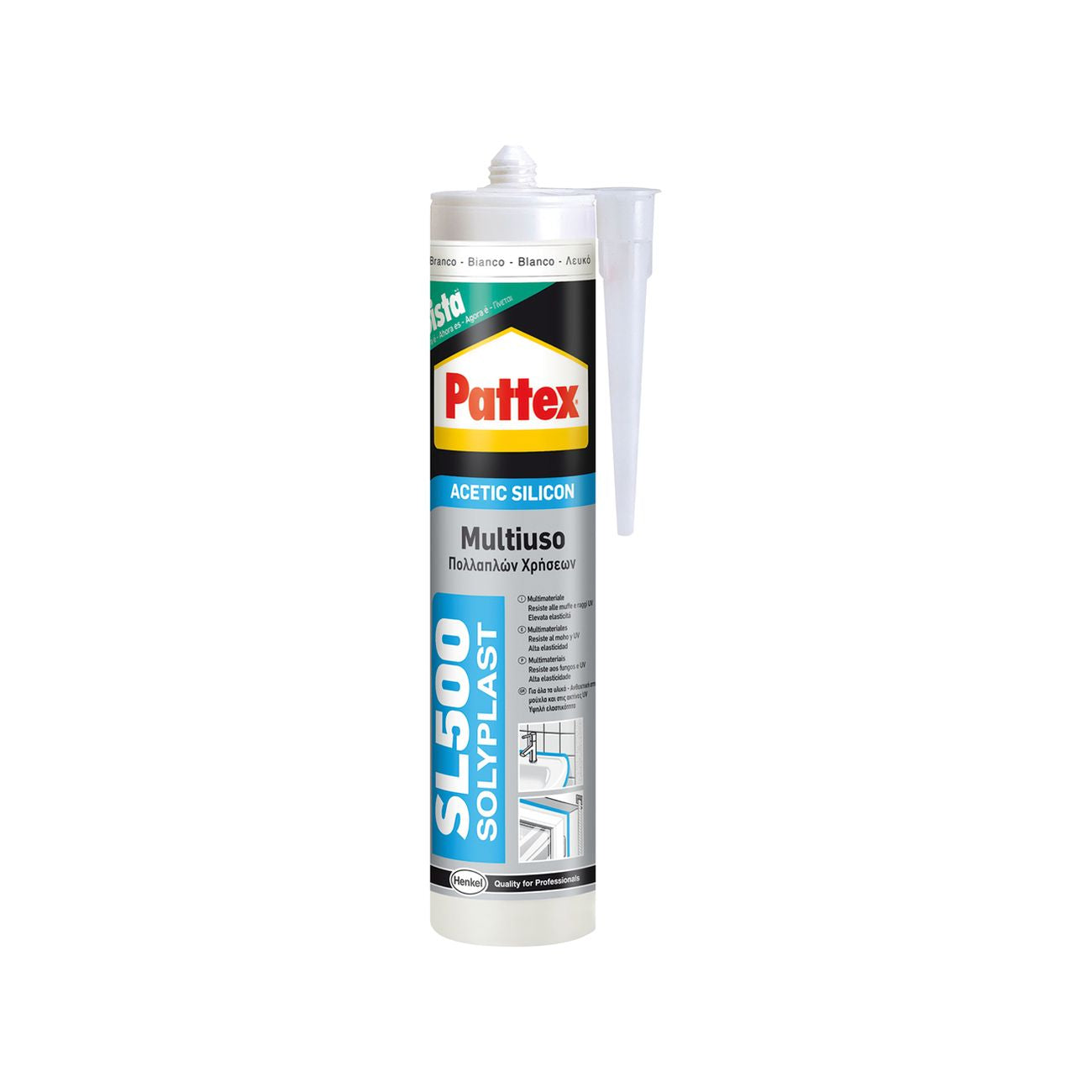 Silicone acetico multiuso 'solyplast'