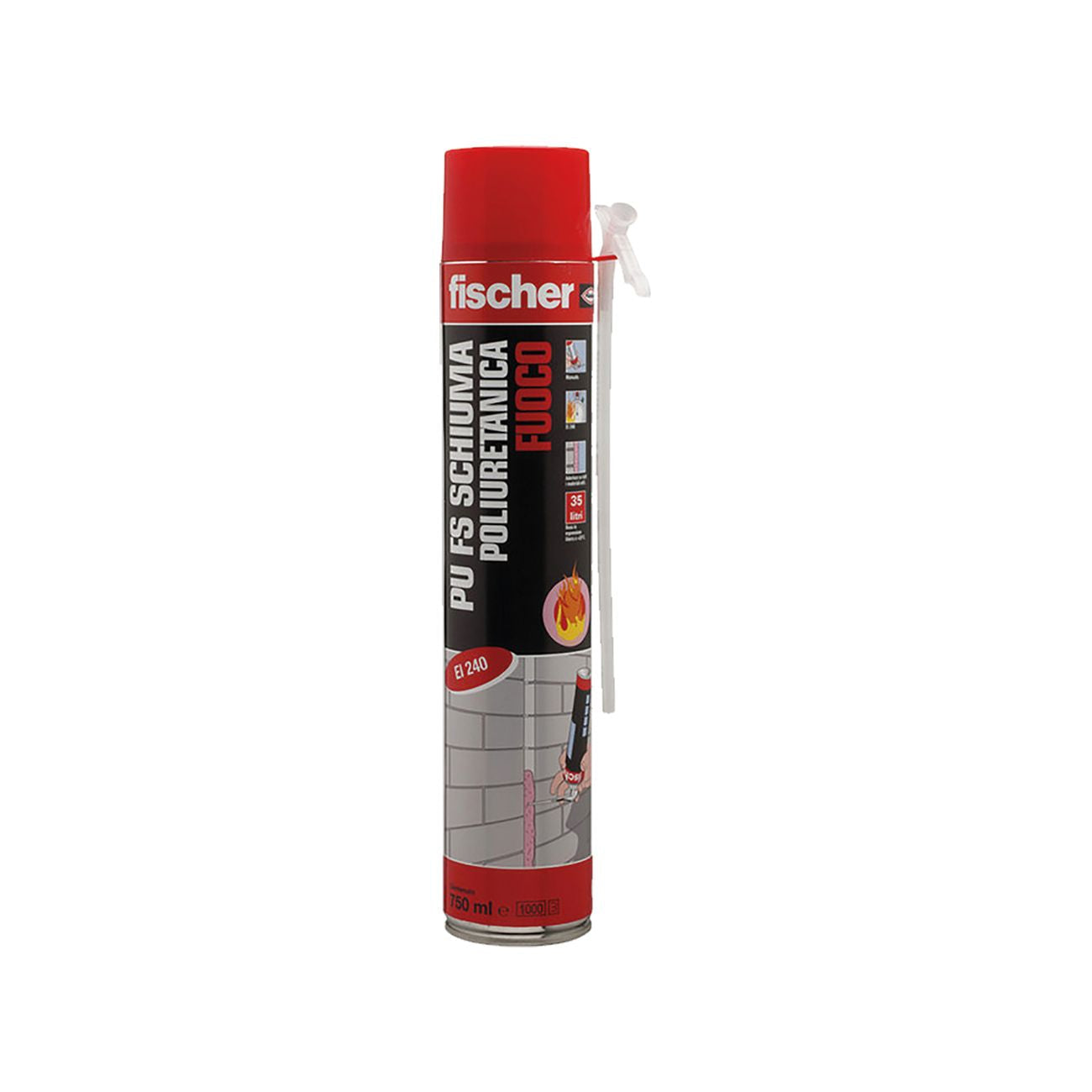 Schiuma poliuretanica antifuoco 'fs' pu fs 750 ml 750 - manuale - 6 pz