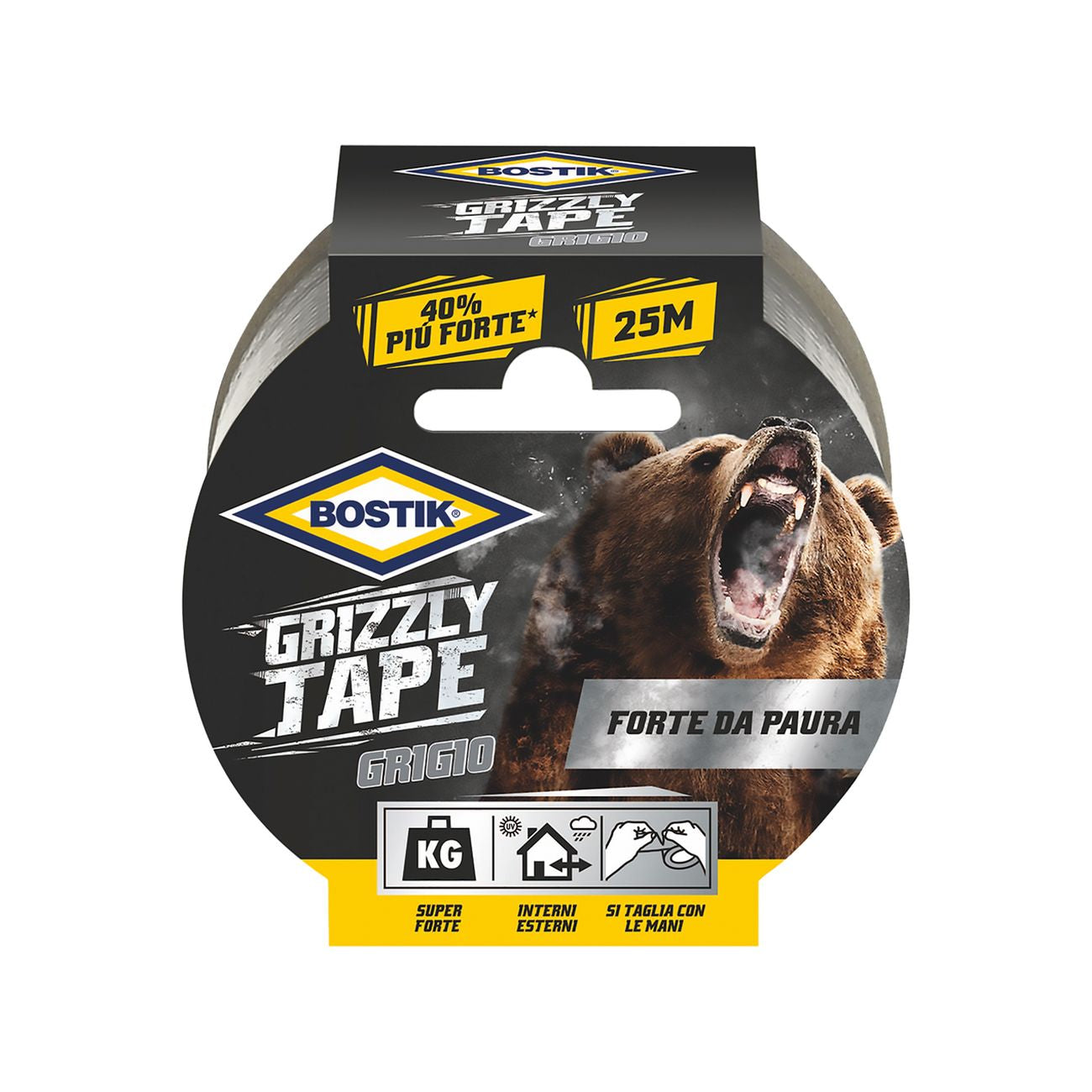 Nastro telato 'grizzly tape' mm 50 x 25 mt - grigio - 6 rt