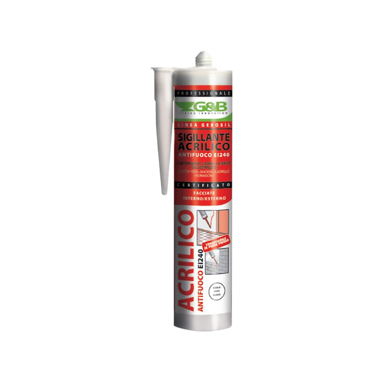 Silicone acrilico per cartongesso e decorazioni 'g bianco ml 310