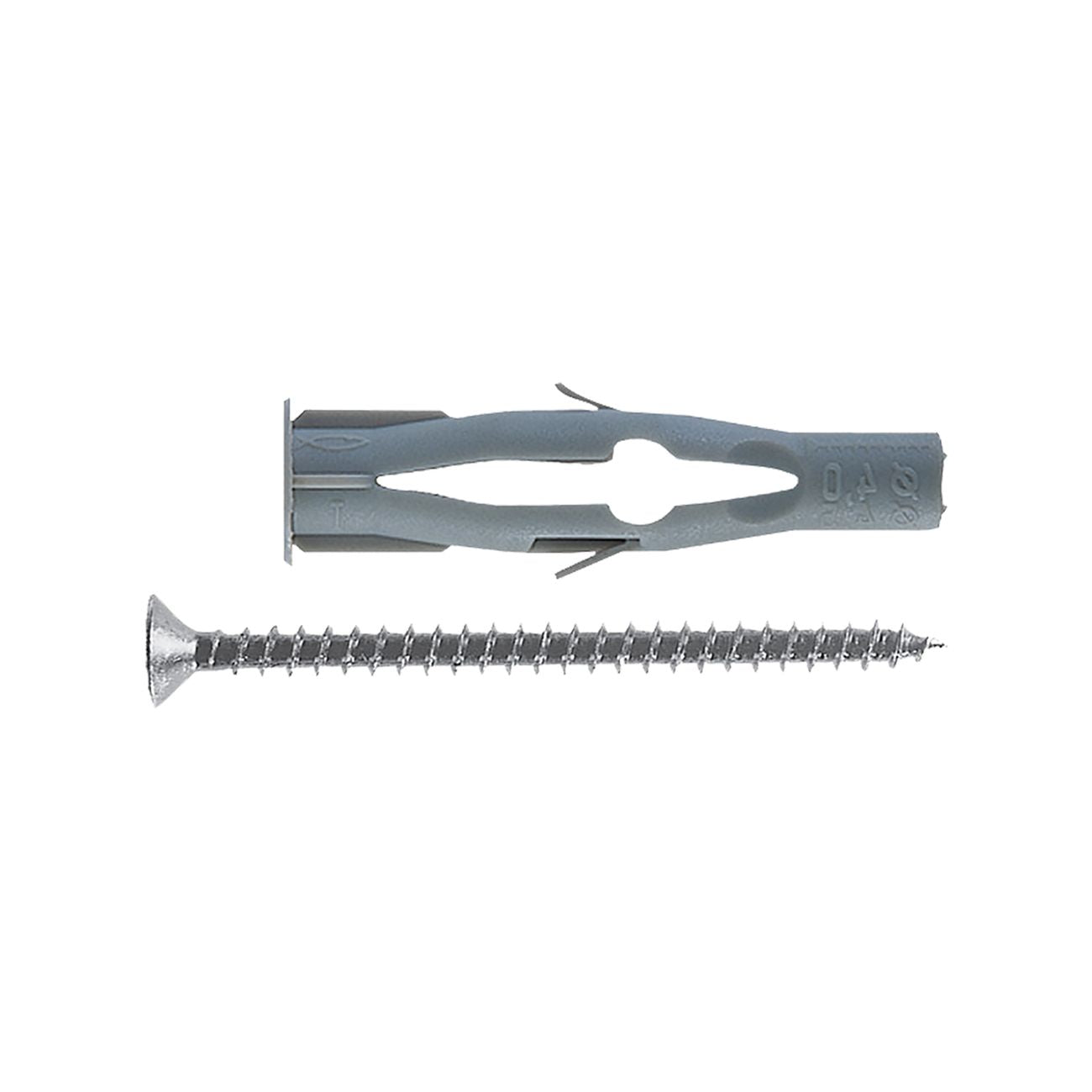 Tassello nylon con vite 'fu-v' 'fu 6x35v' Ø  6 x 35-vite 3,5x45 mm - 100 pz