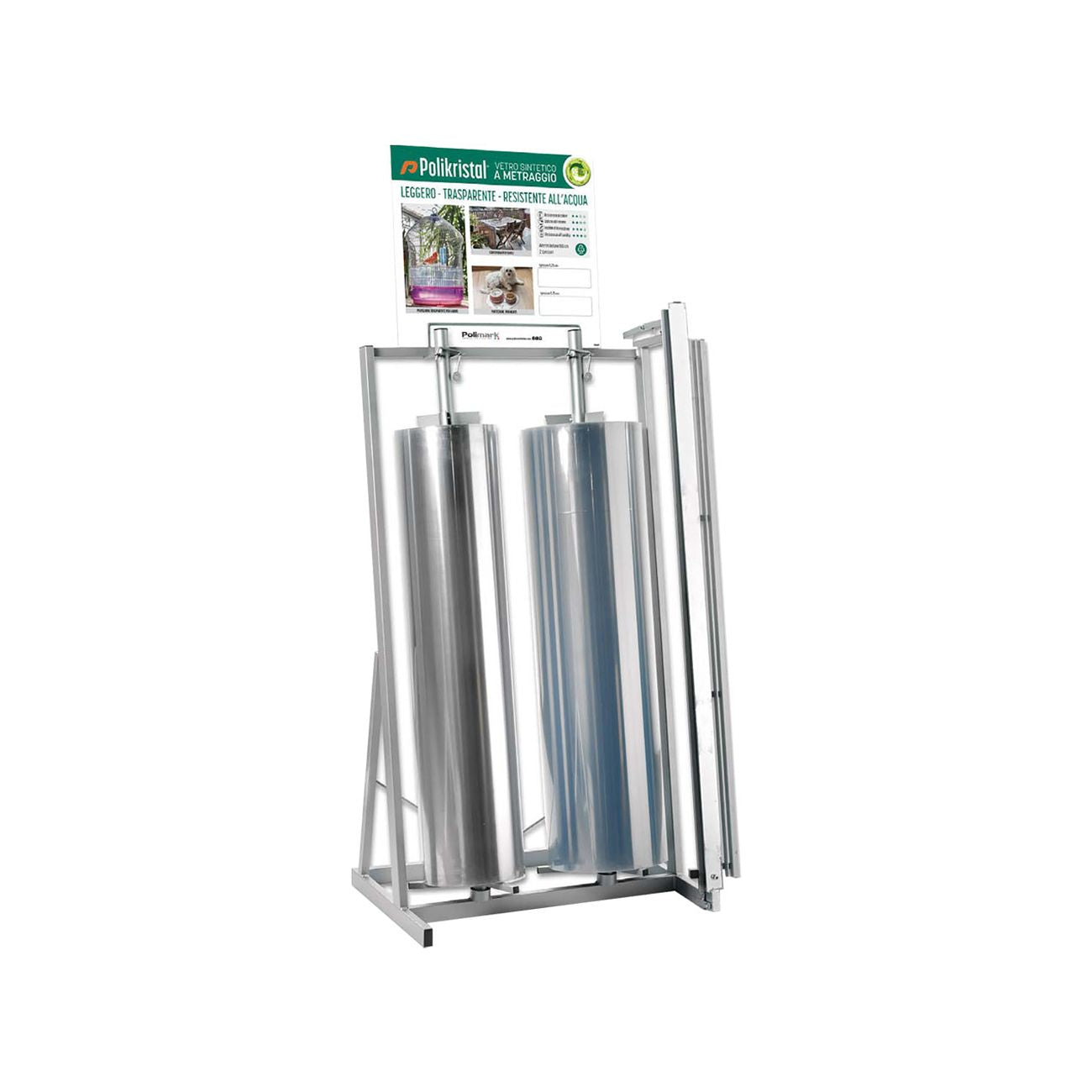 Espositore vetro sintetico in rotoli cm 75 x 50 x h 160
