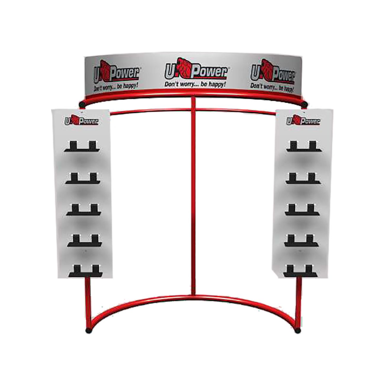 Espositore per abbigliamento/calzature 'u-iron' fornito vuoto - cm 116x75xh.160