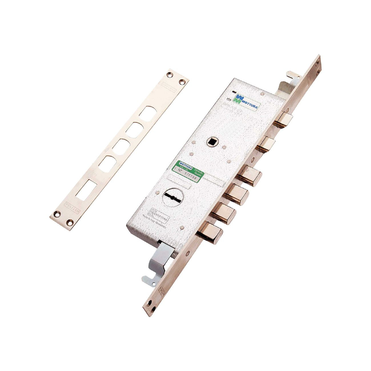 Serratura elettrica da infilare triplice per porte blindate art. 72.14ele e 47 - scatola mm 234 x 78