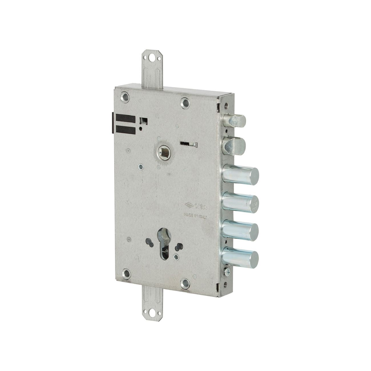 Serratura elettrica da applicare triplice per porte blindate art. 15515 e 64 - 2 mandate / 4 catenacci
