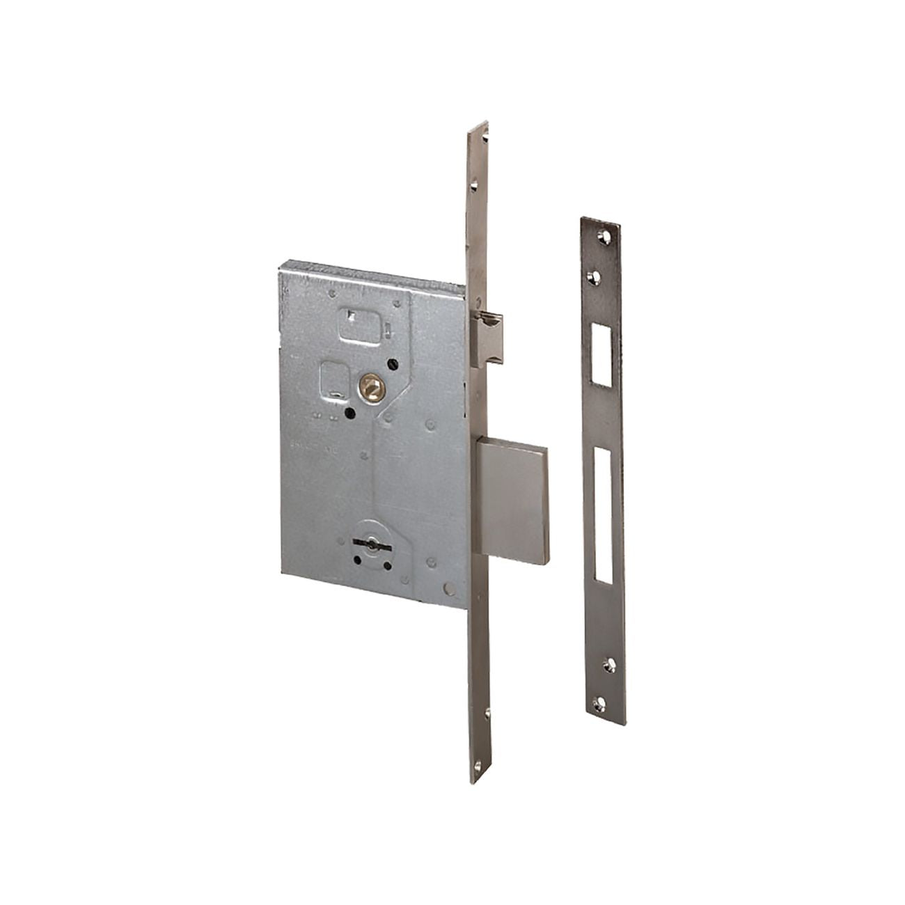 Serratura a doppia mappa da infilare per legno art. 57250 e 60