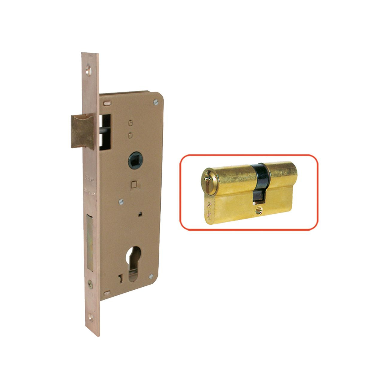 Serratura da infilare per porte in legno art. 200