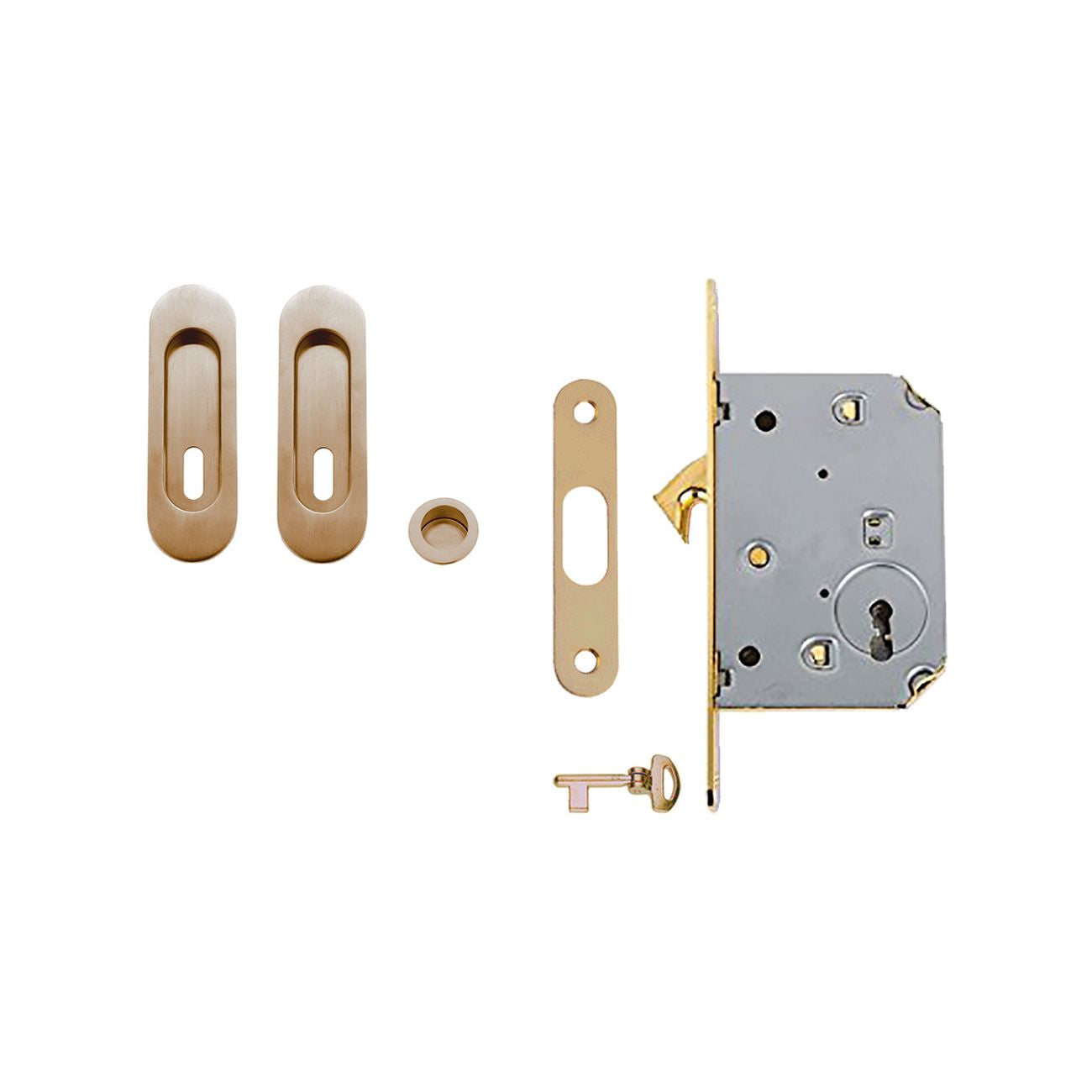 Kit per porte scorrevoli coppia nicchie ovali mm 30x85