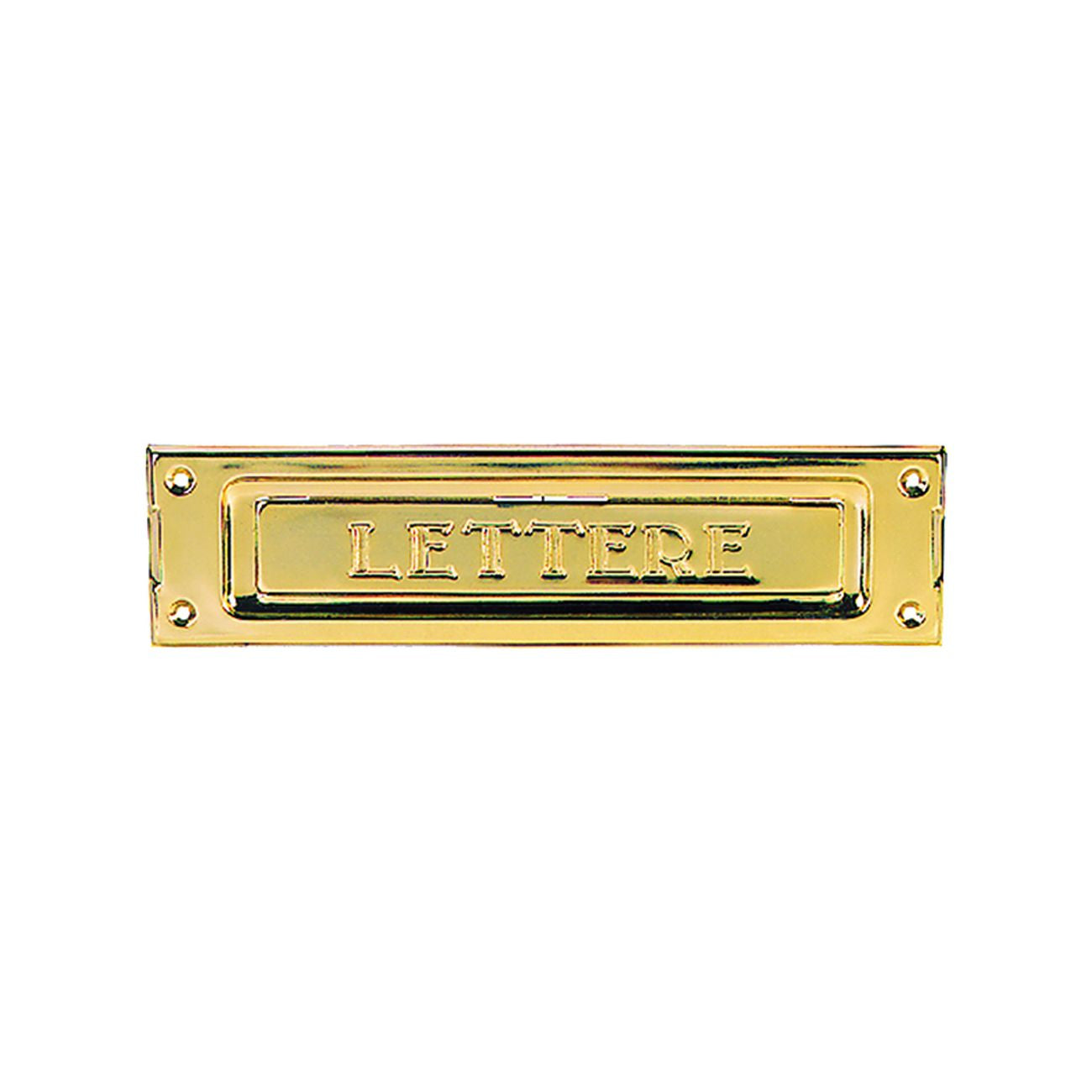 Buca per lettere in ottone lucido