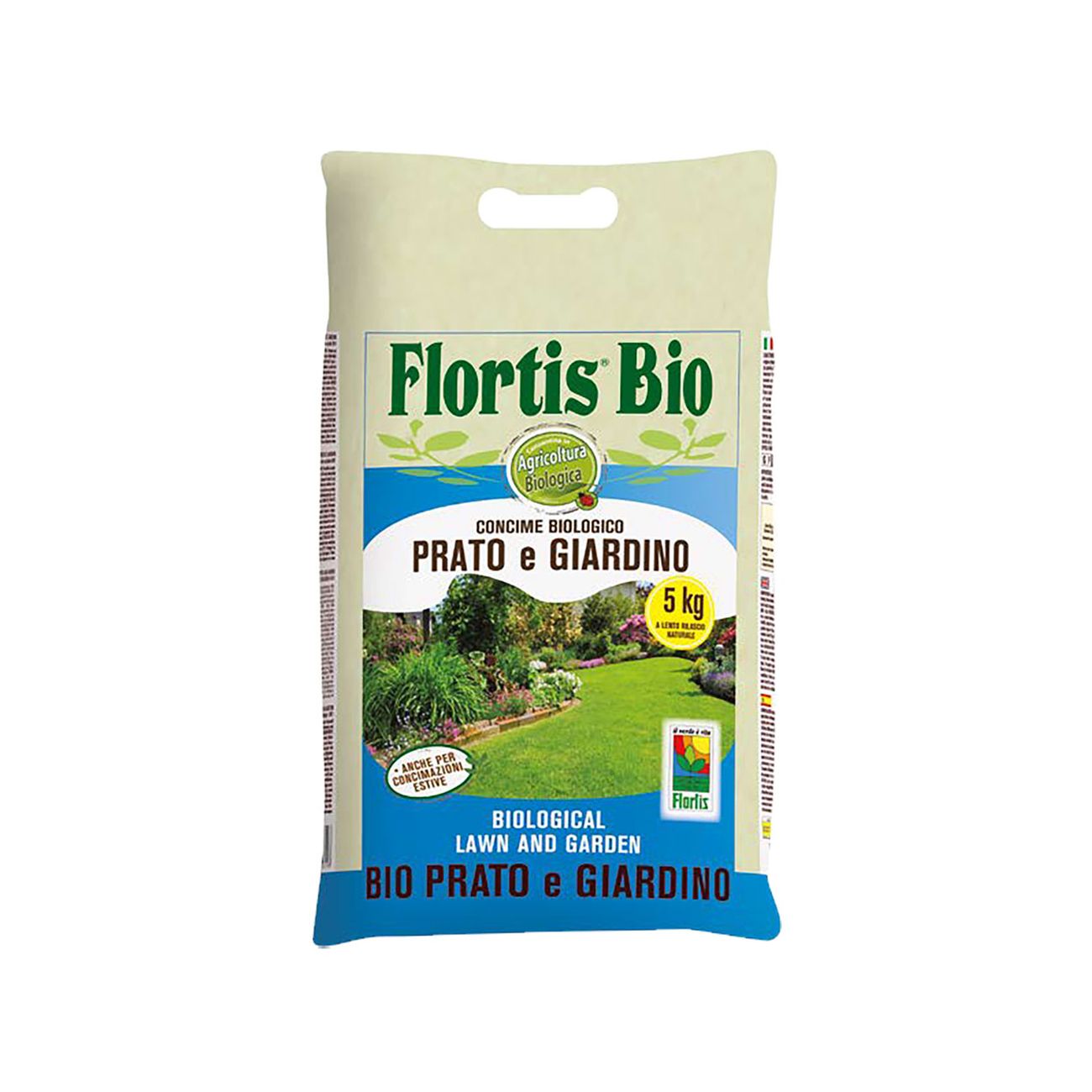 FLORTIS Concime biologico granulare prati e giardini - kg. 5
