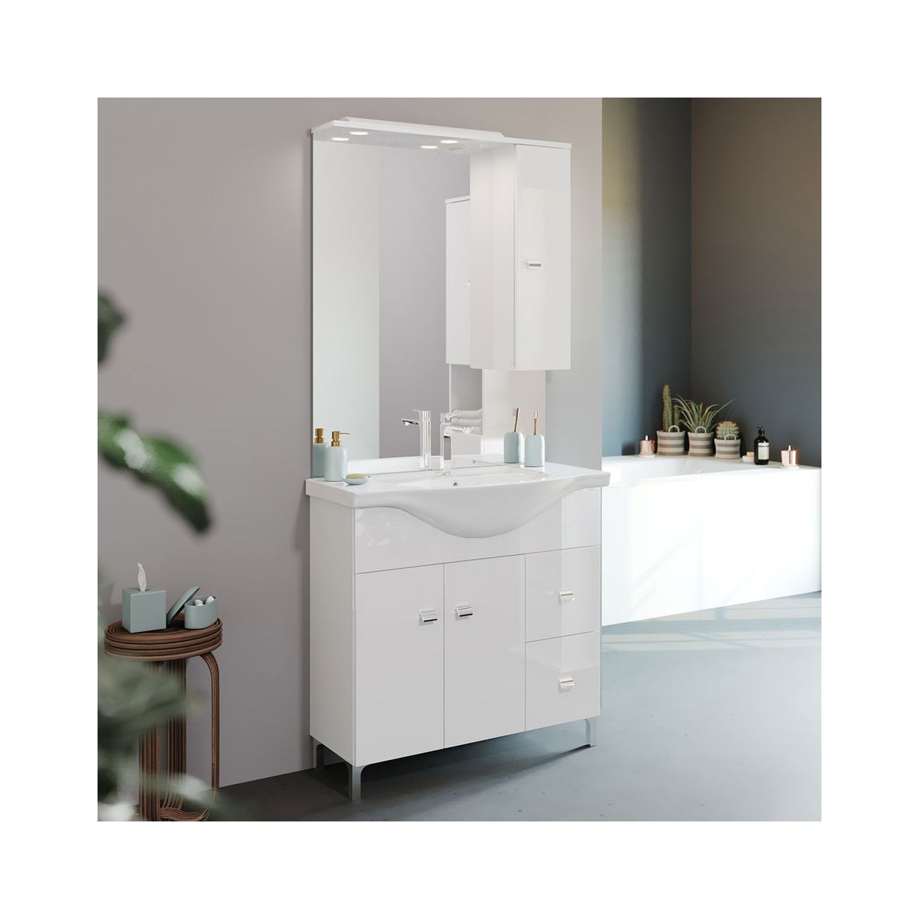 Mobile bagno 'smart 85' base 86 x 50 x h.87