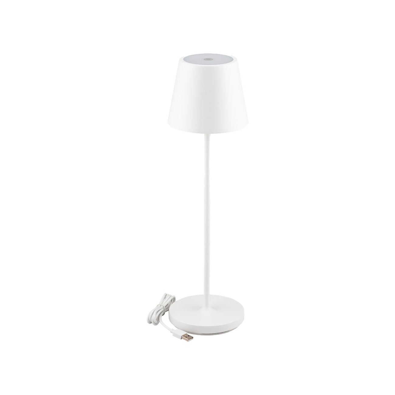 Lampada da tavolo touch ricaricabile 'slim' 2 w - corpo colore bianco