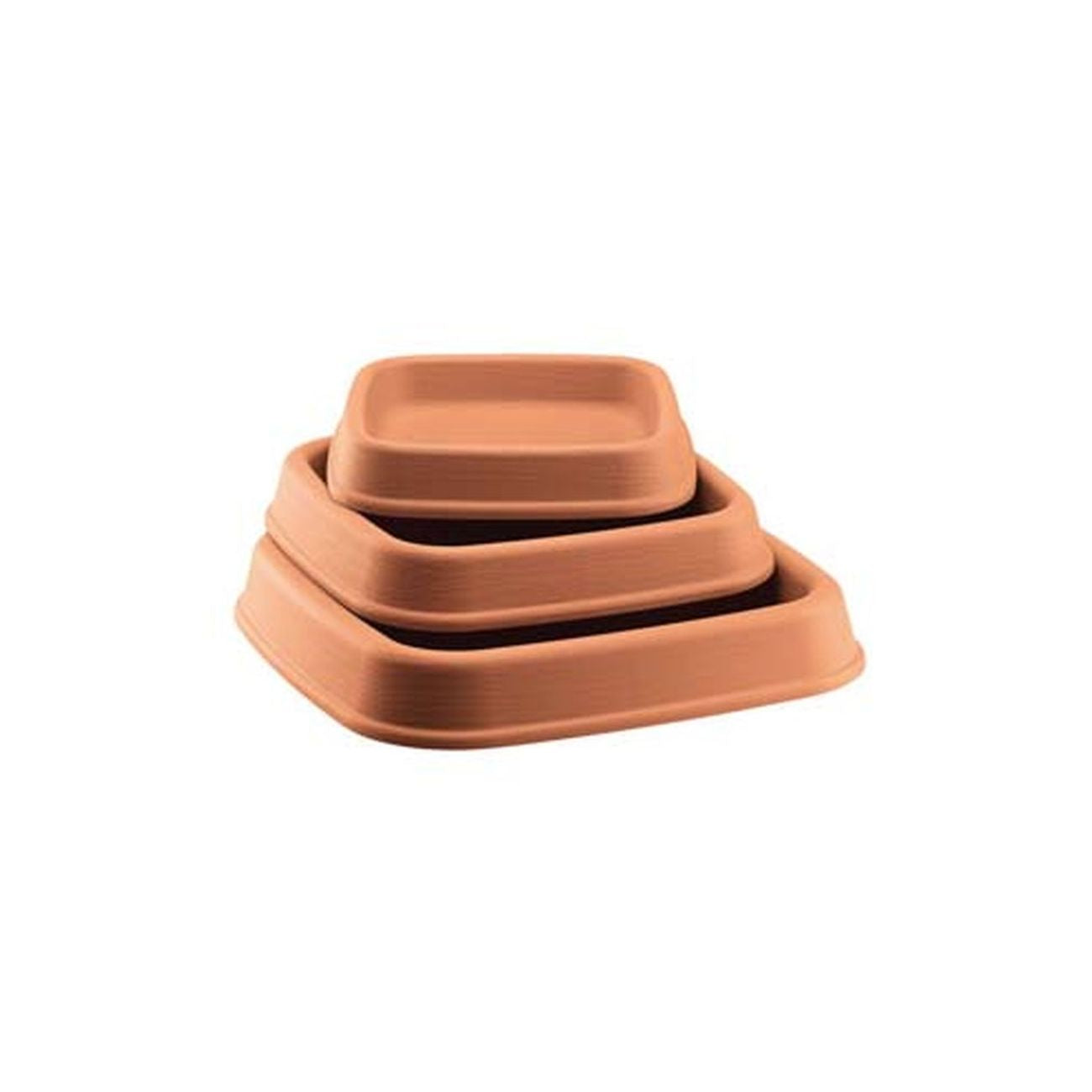 Sottovaso quadro in plastica - color Terracotta