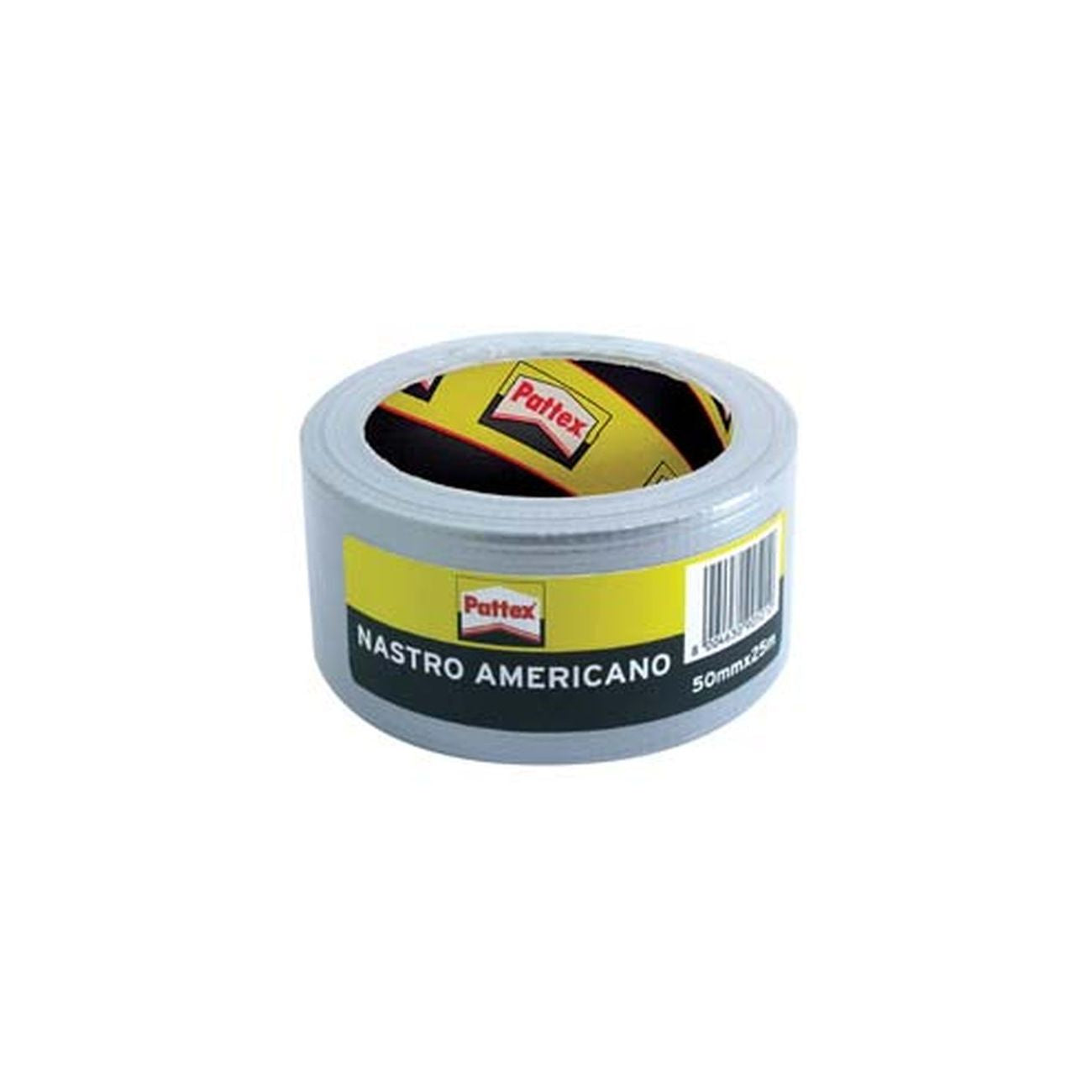 Pattex nastro americano grigio - mm.50h. in rotoli da mt.25 - 12 pz